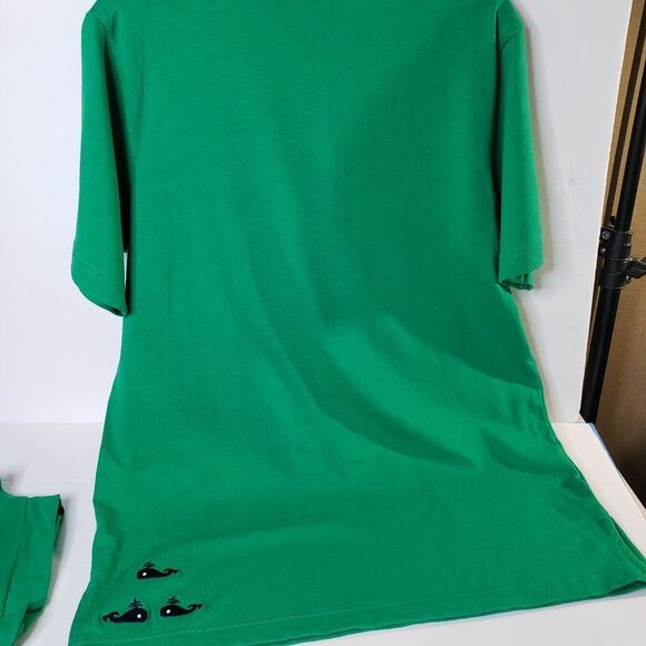 CUTE Vintage Quacker Factory Green Cotton Whale 2piece Pants Set size XS Outfit - Picture 5 of 11